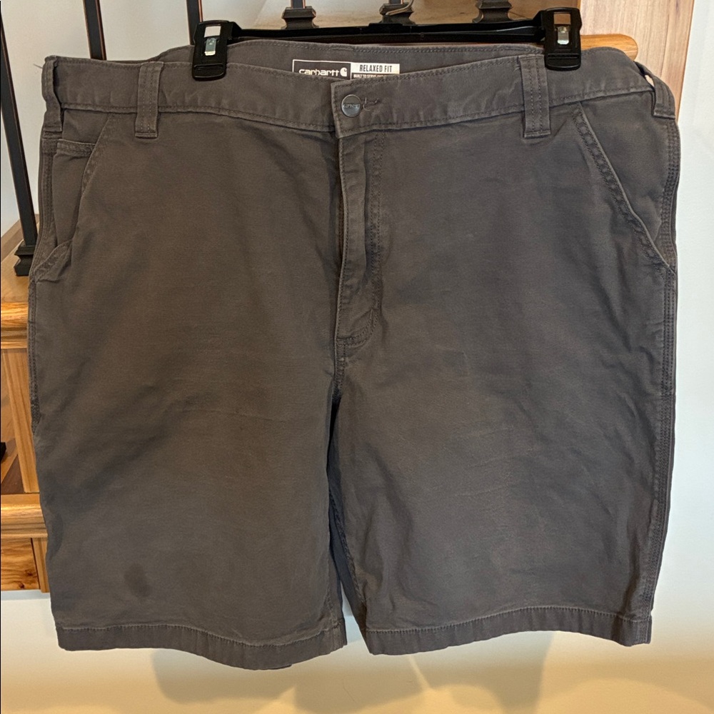 Carhartt Men's Charcoal Flat Front Shorts